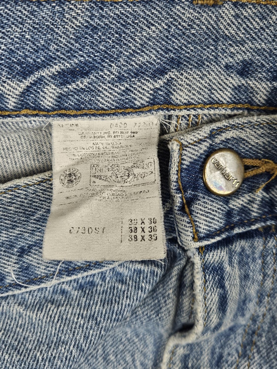 칼하트 데님 더블니 카펜터 워크 팬츠 ( 38X30 ) / 10412 상품이미지7