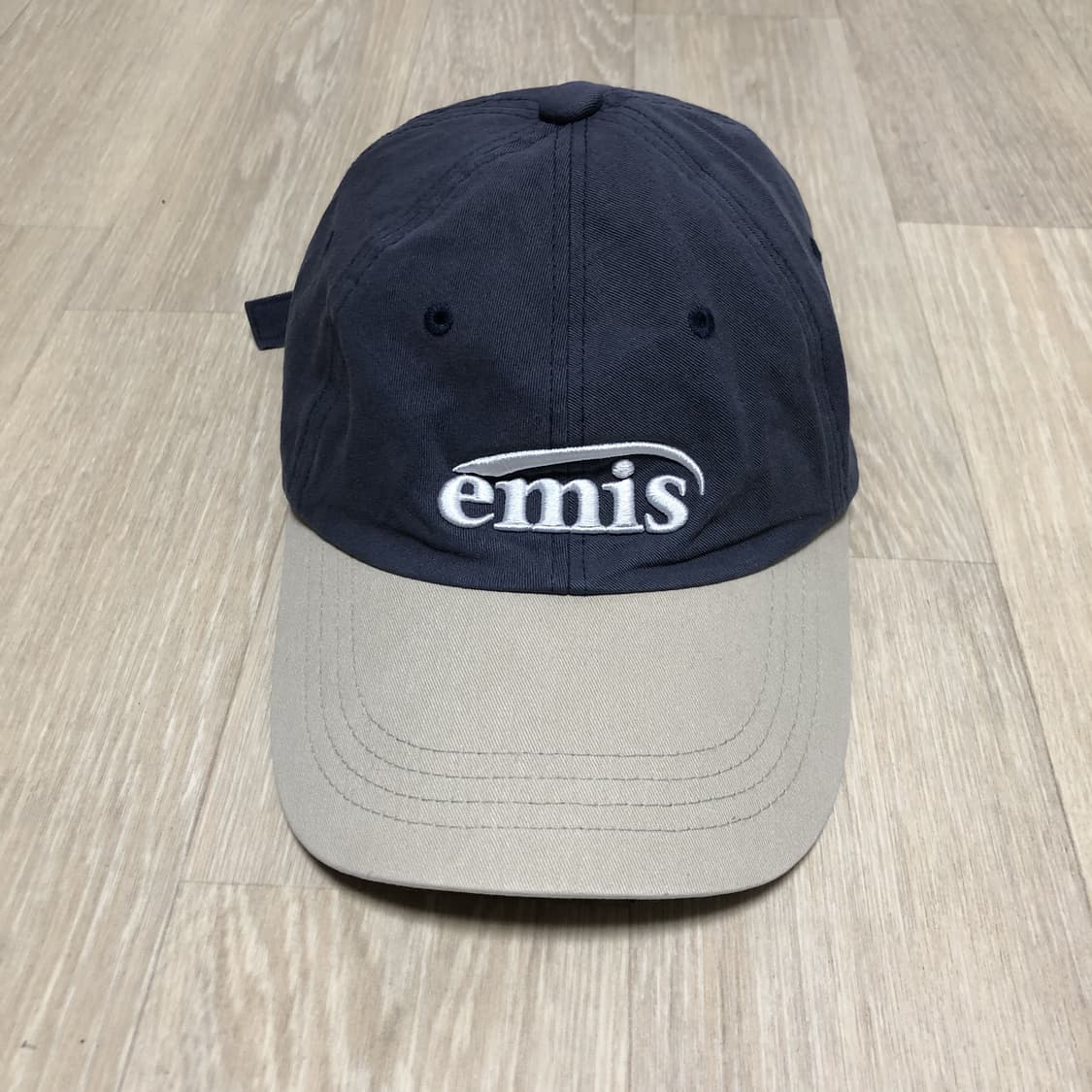 (OS) 이미스 EMIS 뉴 로고 믹스 볼캡 베이지 네이비 상품이미지1
