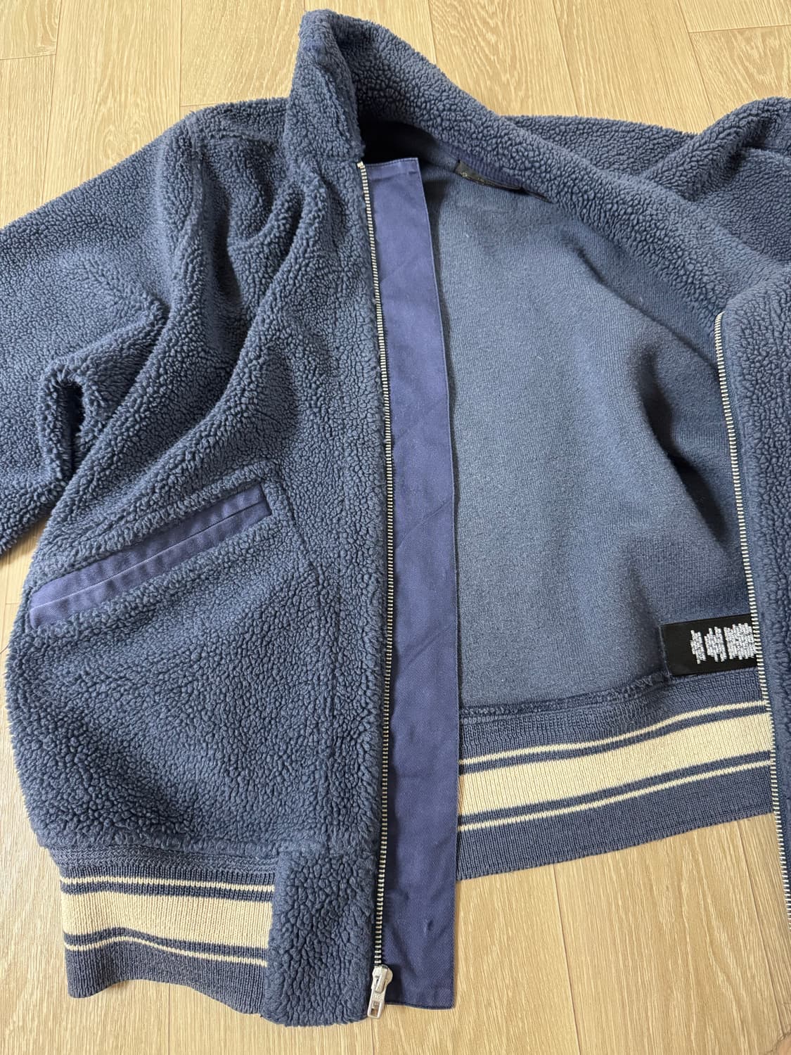 XL 더블알엘 레이싱 네이비 플리스 집업 자켓 상품이미지9