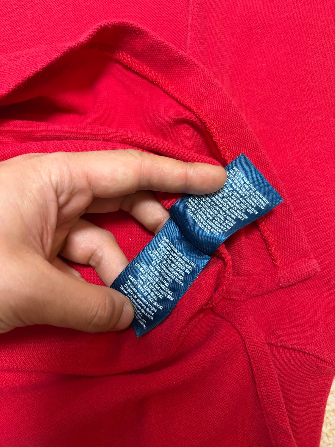 여성55-66) 폴로 랄프로렌 빅포니 긴팔 카라티 레드 치프키프 상품이미지5