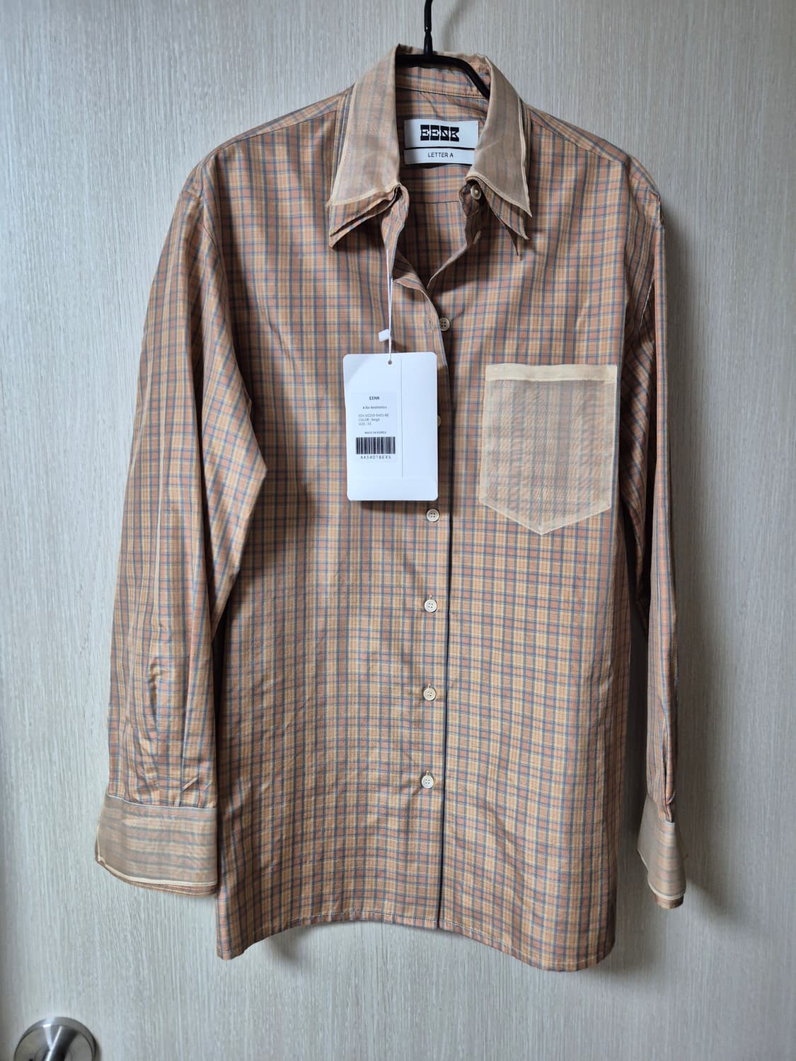 (25년) 잉크 EENK 오간자 레이어드 실크 셔츠 (새제품) 블라우스 상품이미지3