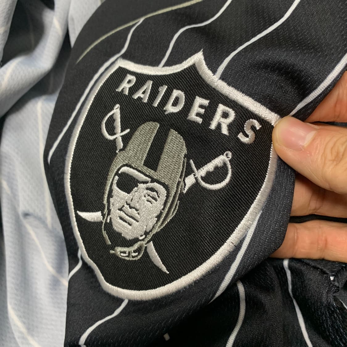L)라스베가스 레이더스(RAIDERS) 스트라이프 야구 져지 상품이미지5