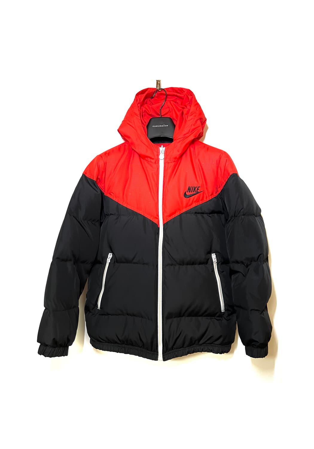 나이키 빈티지 윈드러너 오리털 패딩 자켓 레드/블랙 남녀공용 90사이즈 상품이미지1