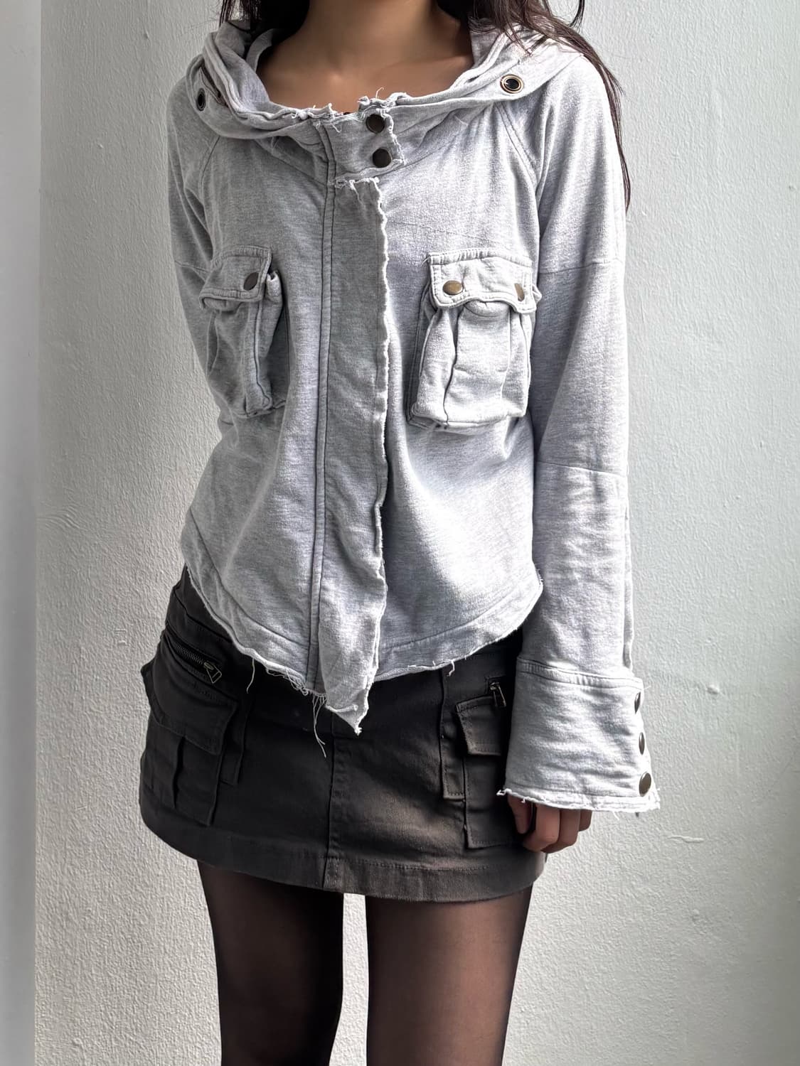 Japanese Vintage Grey Hood Jacket 상품이미지1
