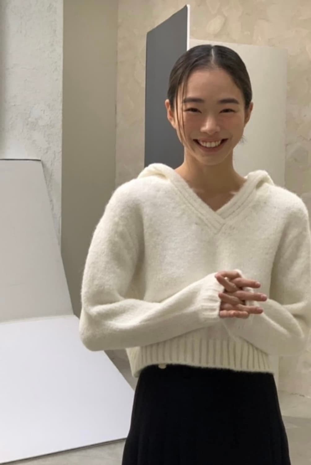 타낫 후드니트 아이보리 상품이미지2