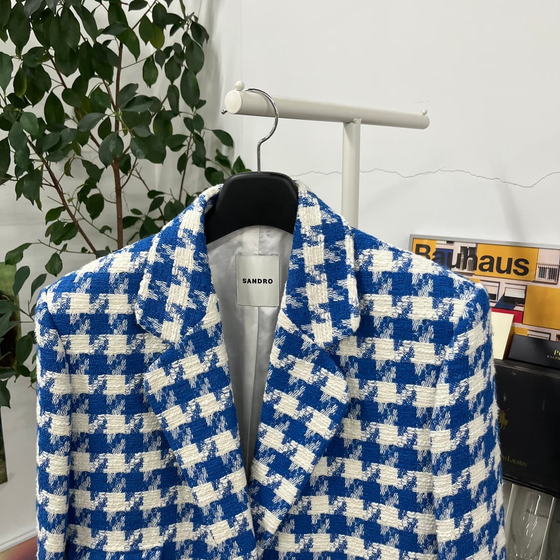 산드로 우먼 하운드투스 트위드 자켓 38 상품이미지2