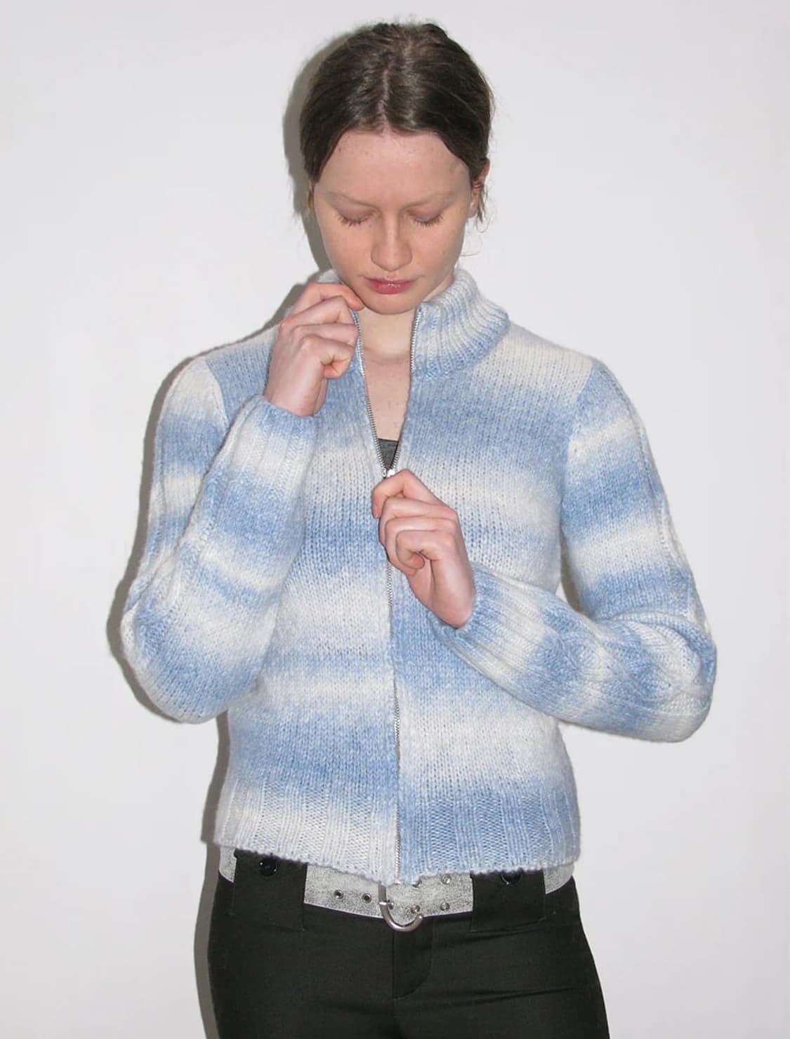 팔로마울 알파카 니트 집업 M 상품이미지6