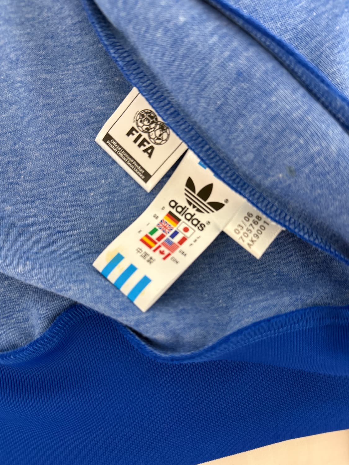 아디다스 일본 국대 2006년 독일 월드컵 기념 트랙탑 져지 블루 상품이미지7
