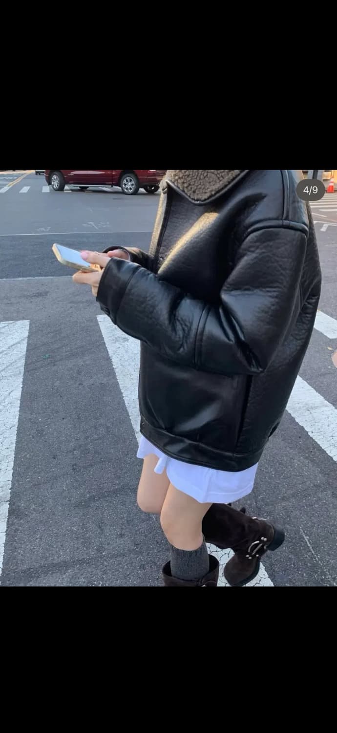 헤더먼트 에코 레더 보스턴 무스탕 (새상품) 상품이미지3