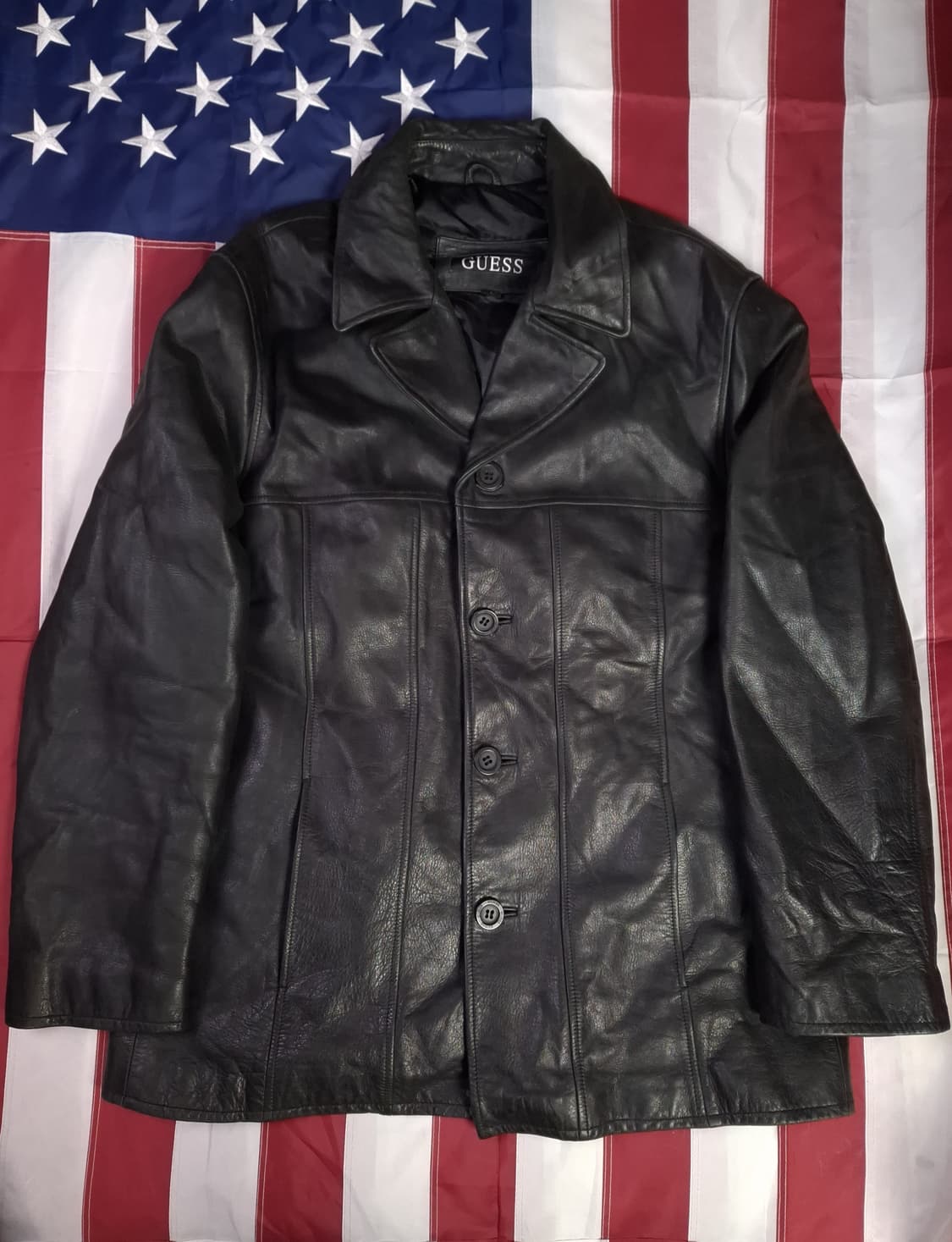 오리지날 게스 리얼레더 반코트 상품이미지1