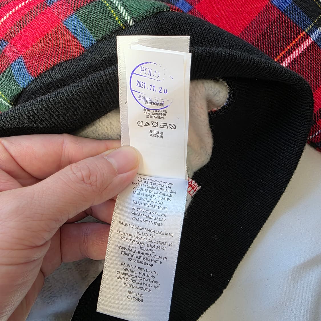 [L]폴로 랄프로렌 타탄 버팔로 체크 스웻셔츠(QR 인증) 상품이미지4