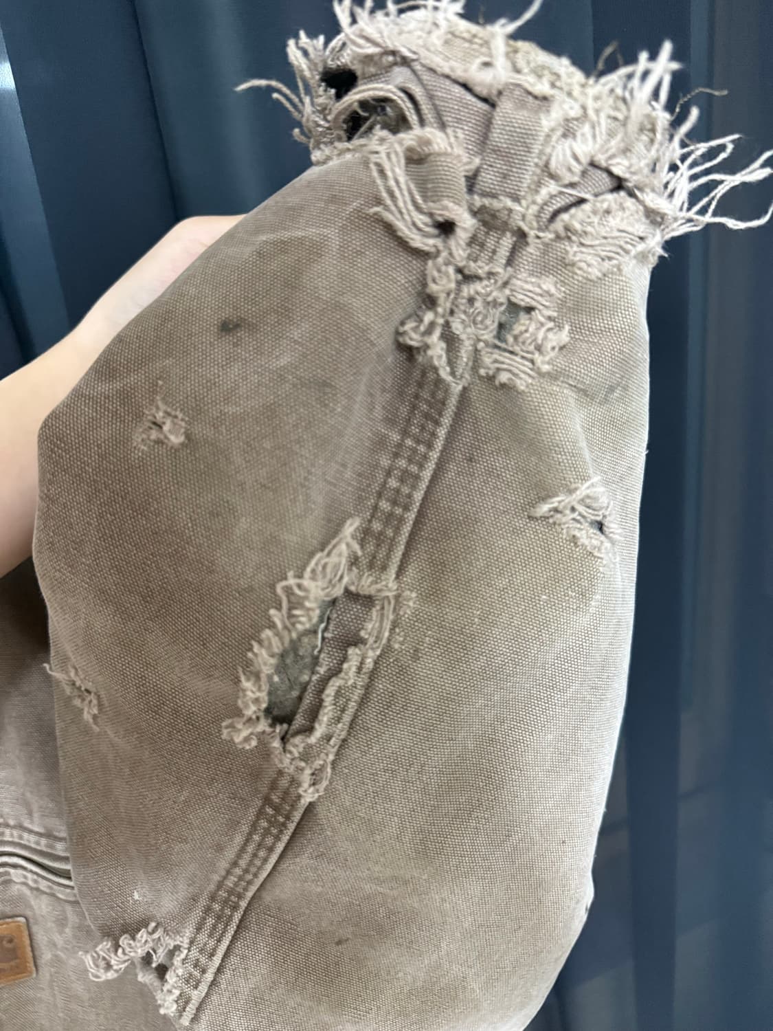 칼하트 모카색 해비아우터 데님후드집업 판매  상품이미지6