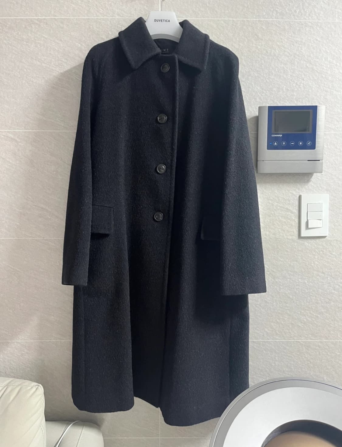 타임 TIME 울 블랙코트 상품이미지1