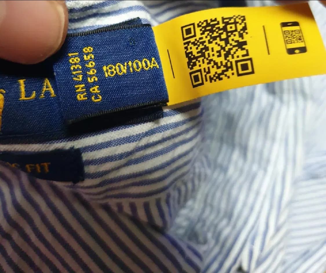 폴로랄프로렌 클래식핏 포플린 뱅갈 스트라이프 셔츠 (L) 상품이미지3