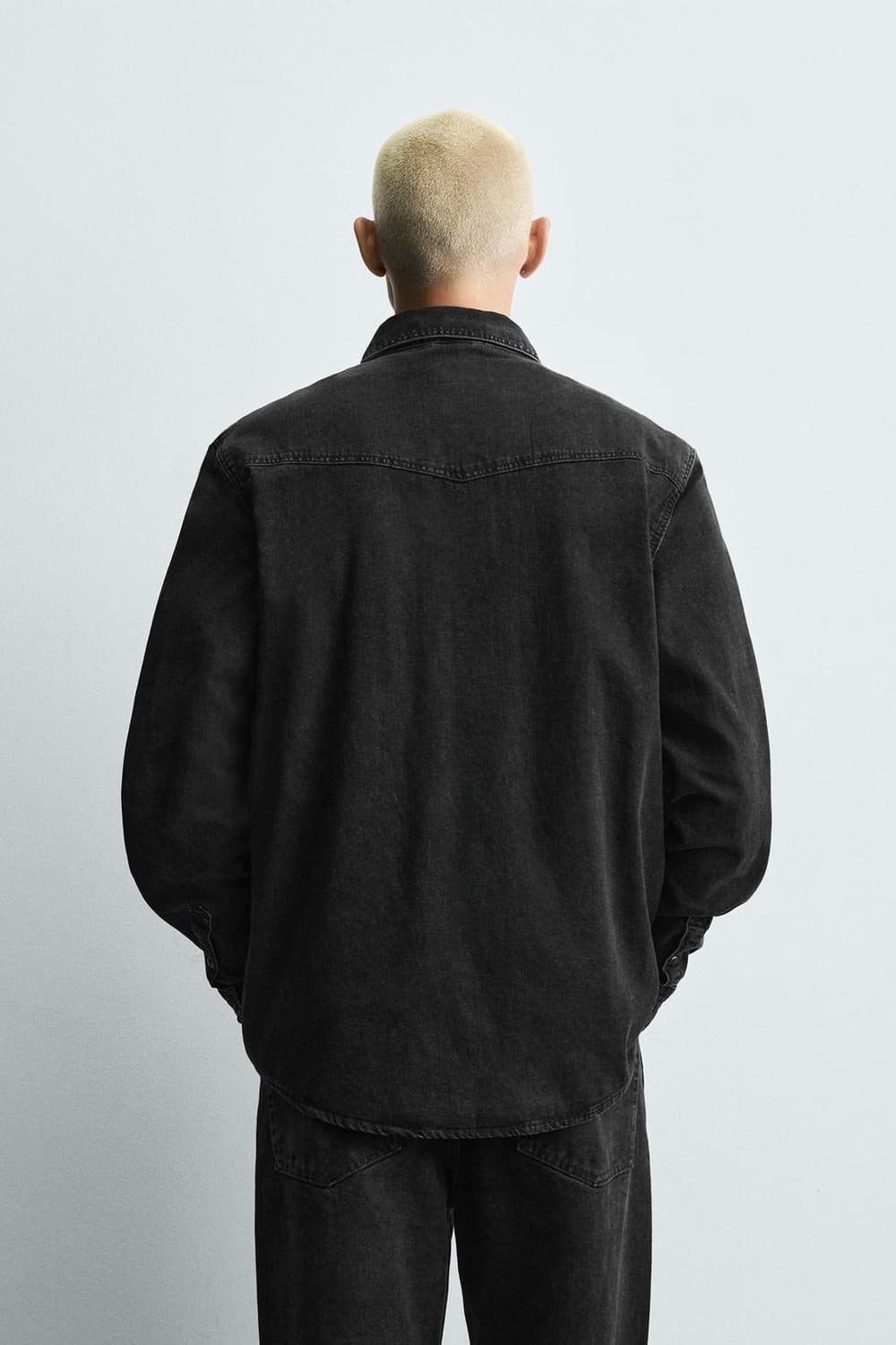 자라/ 데님 웨스턴 셔츠 블랙/ XXL 상품이미지2