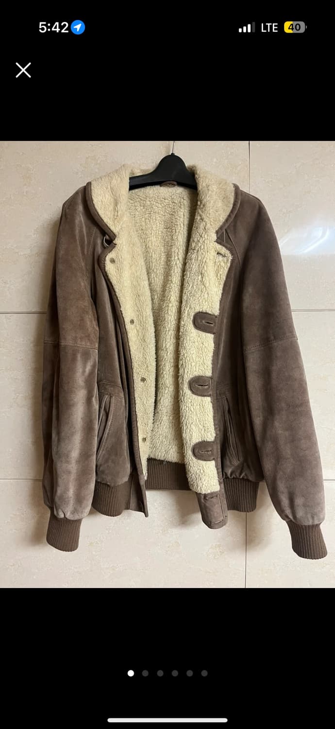 남녀공용) 빈티지 가죽무스탕 (vera pelle인증) 상품이미지1