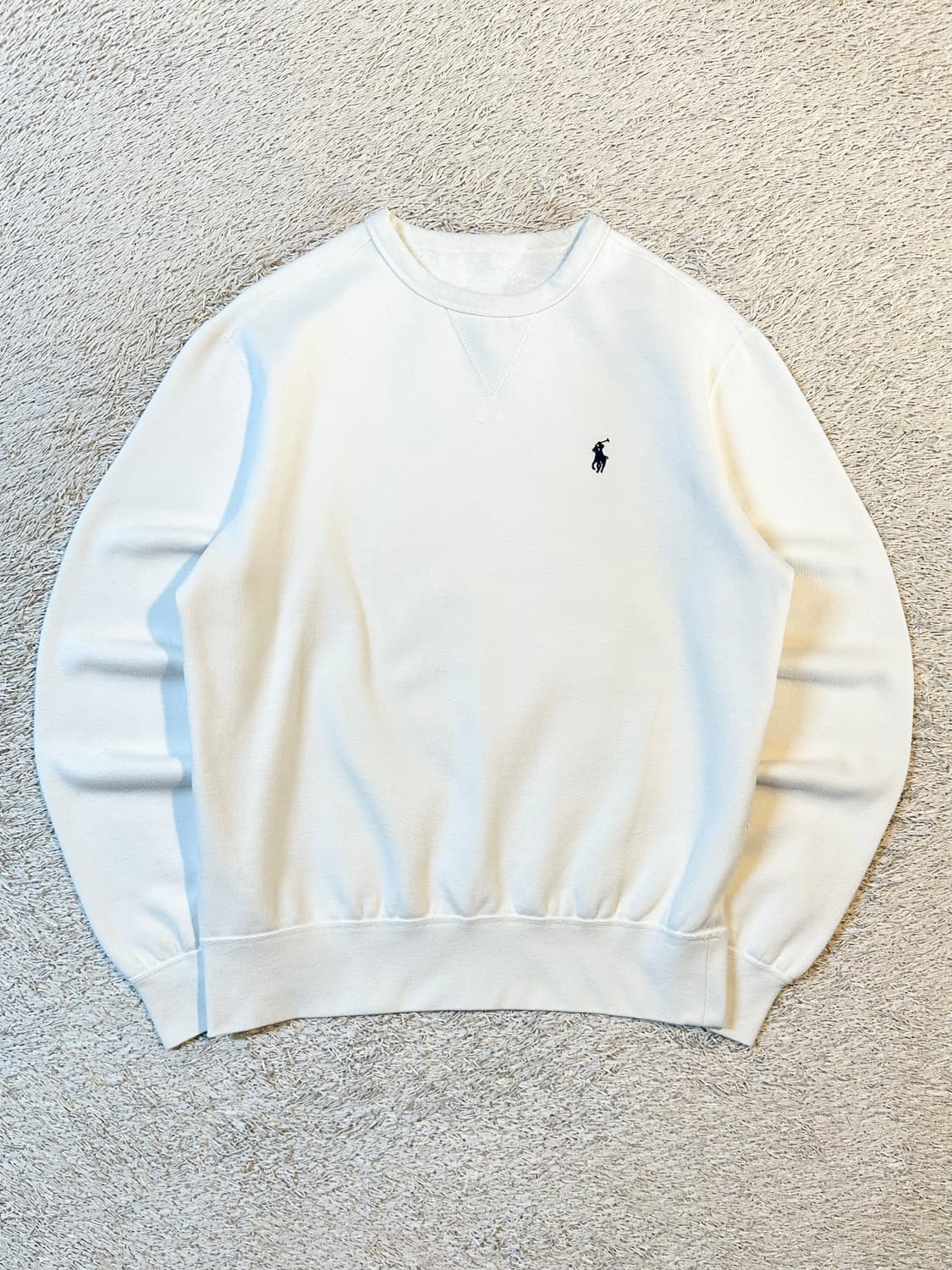 폴로 랄프로렌 신형 네이비포니 플리스 맨투맨 화이트 상품이미지1