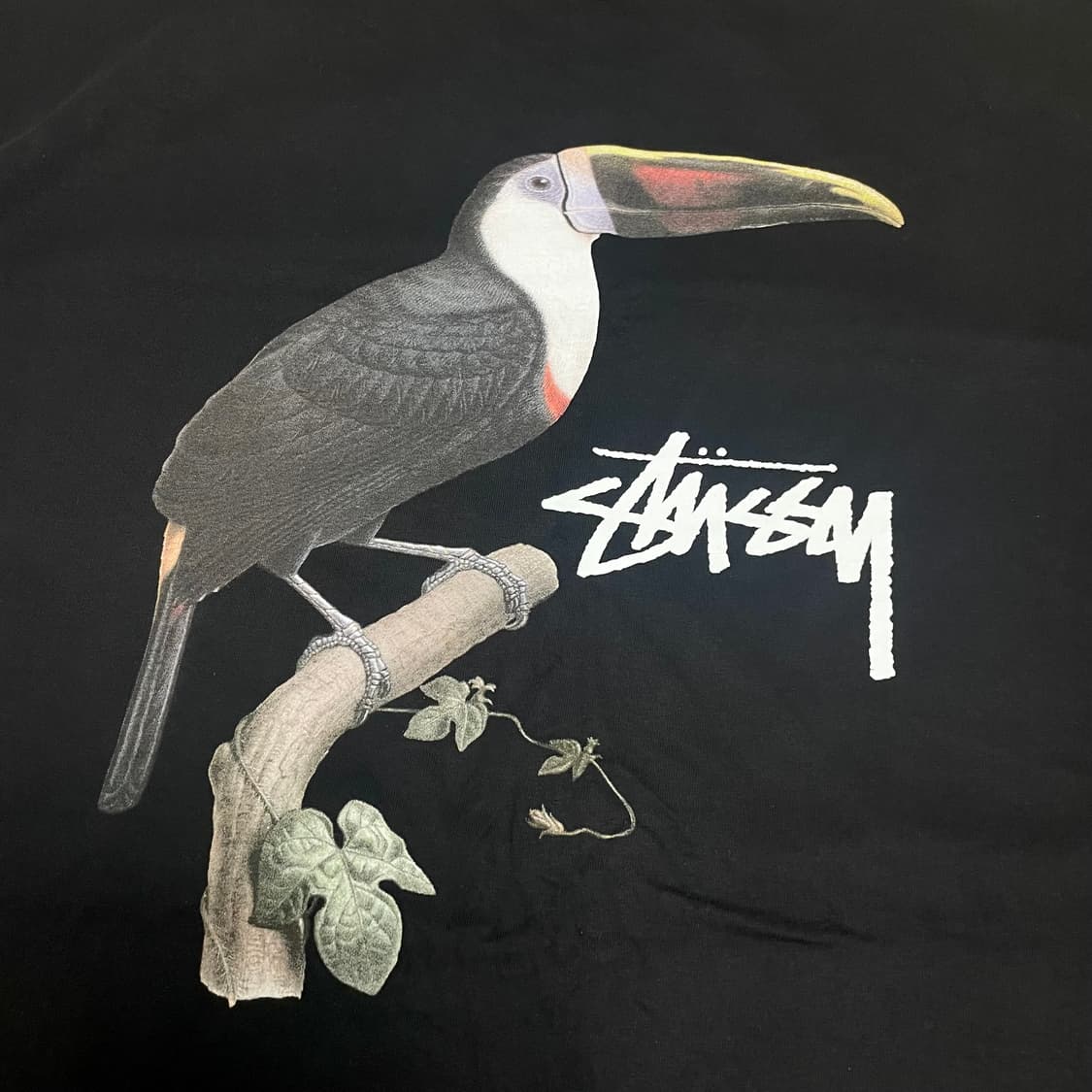 새상품 스투시 stussy 투칸 블랙 반팔 반팔티 티셔츠 xl 상품이미지2