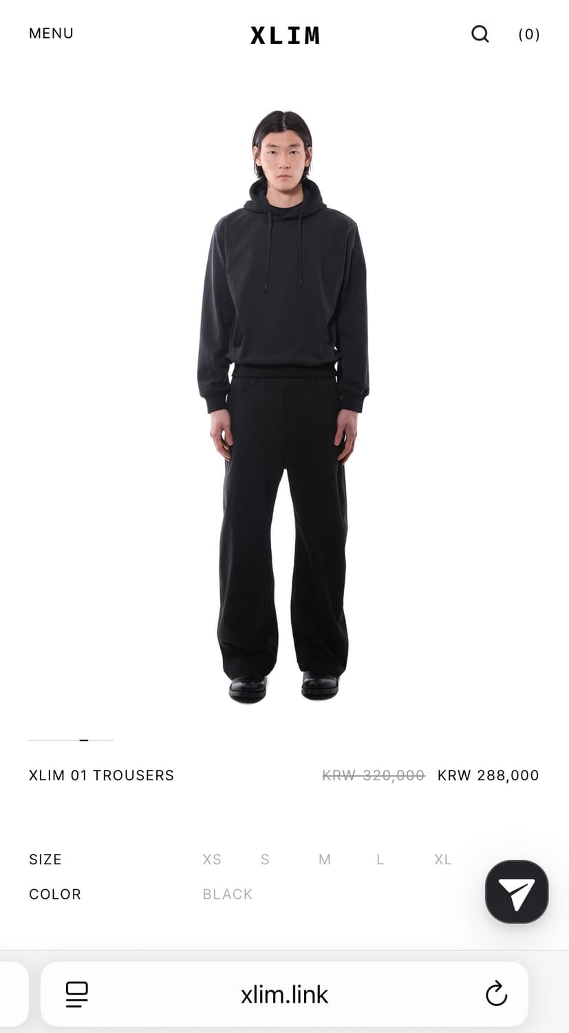 (풀구성) XLIM SEQUENCE 01 TROUSERS 시퀀스 L 상품이미지2