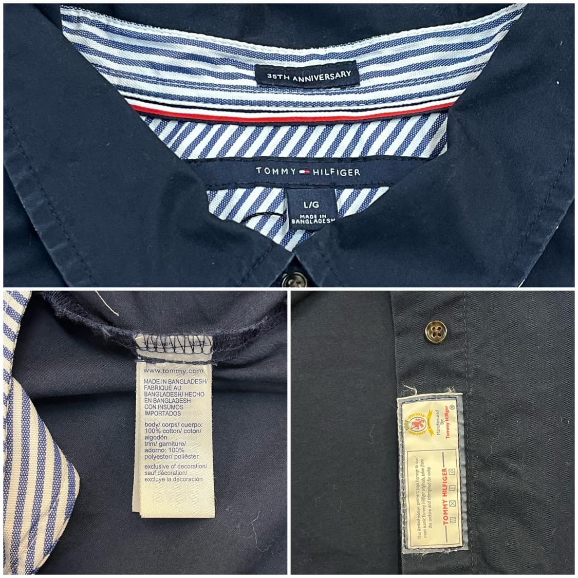 타미힐피거 셔츠 네이비 L #csz3070 상품이미지3