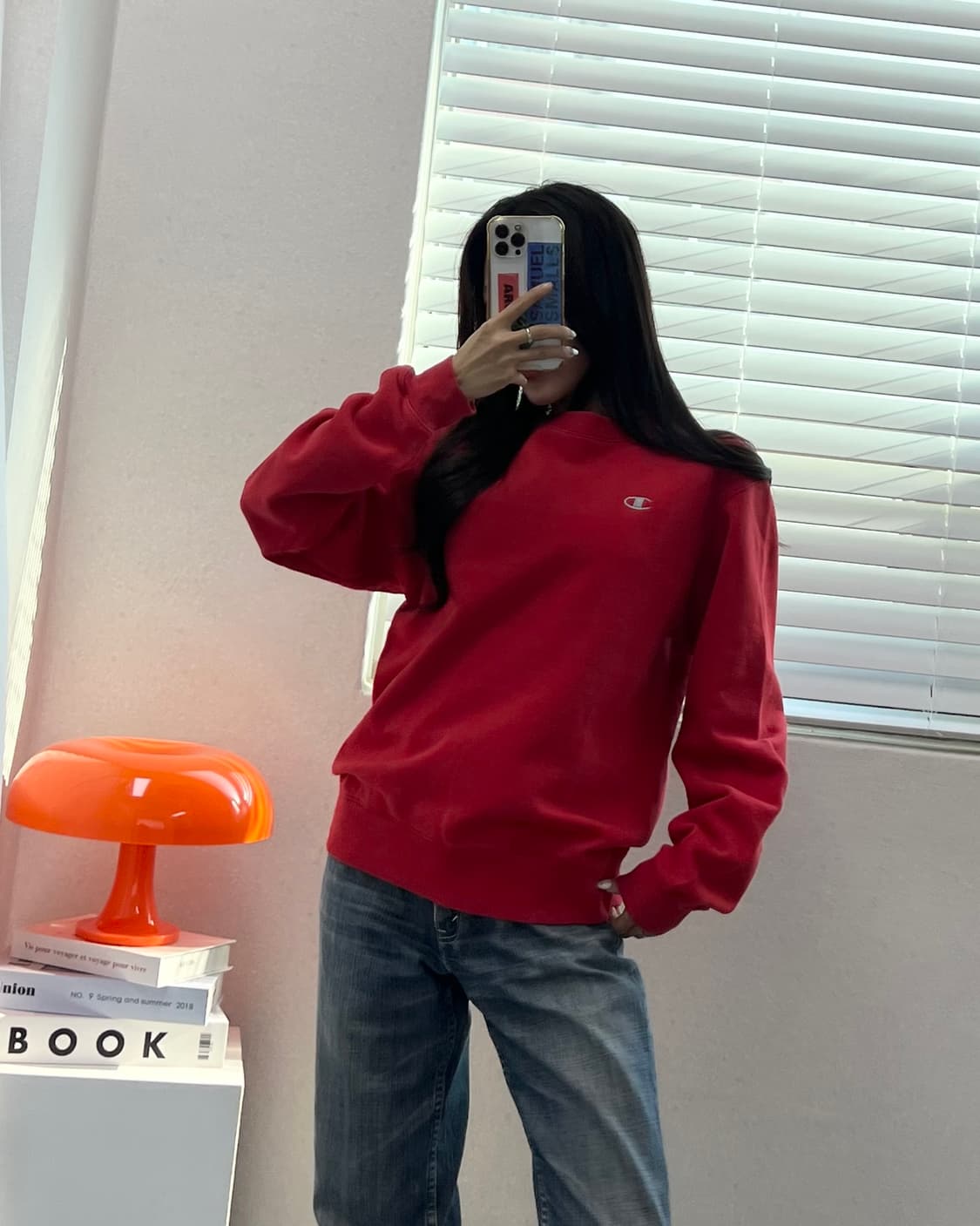 (S)챔피온 기모 맨투맨-M1527 상품이미지7