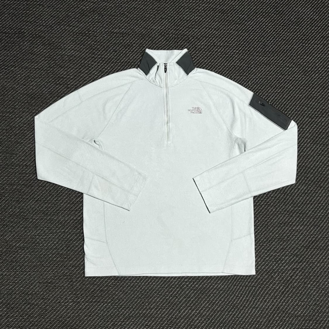 [M] Northface 노스페이스 라이트그레이 반집업 풀오버 후리스 상품이미지2