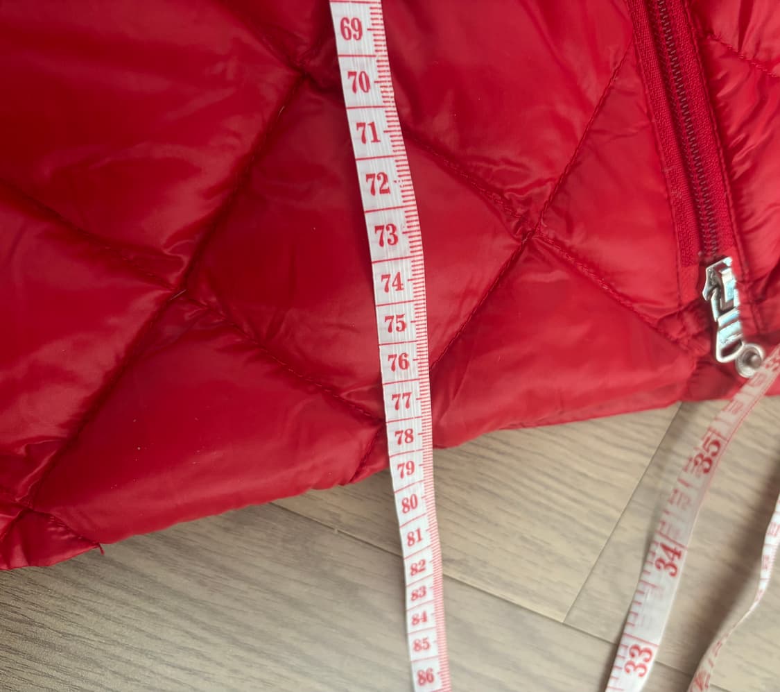 폴로 랄프로렌  경량 스트링 후드 구스 패딩 중기장 여성m 상품이미지7