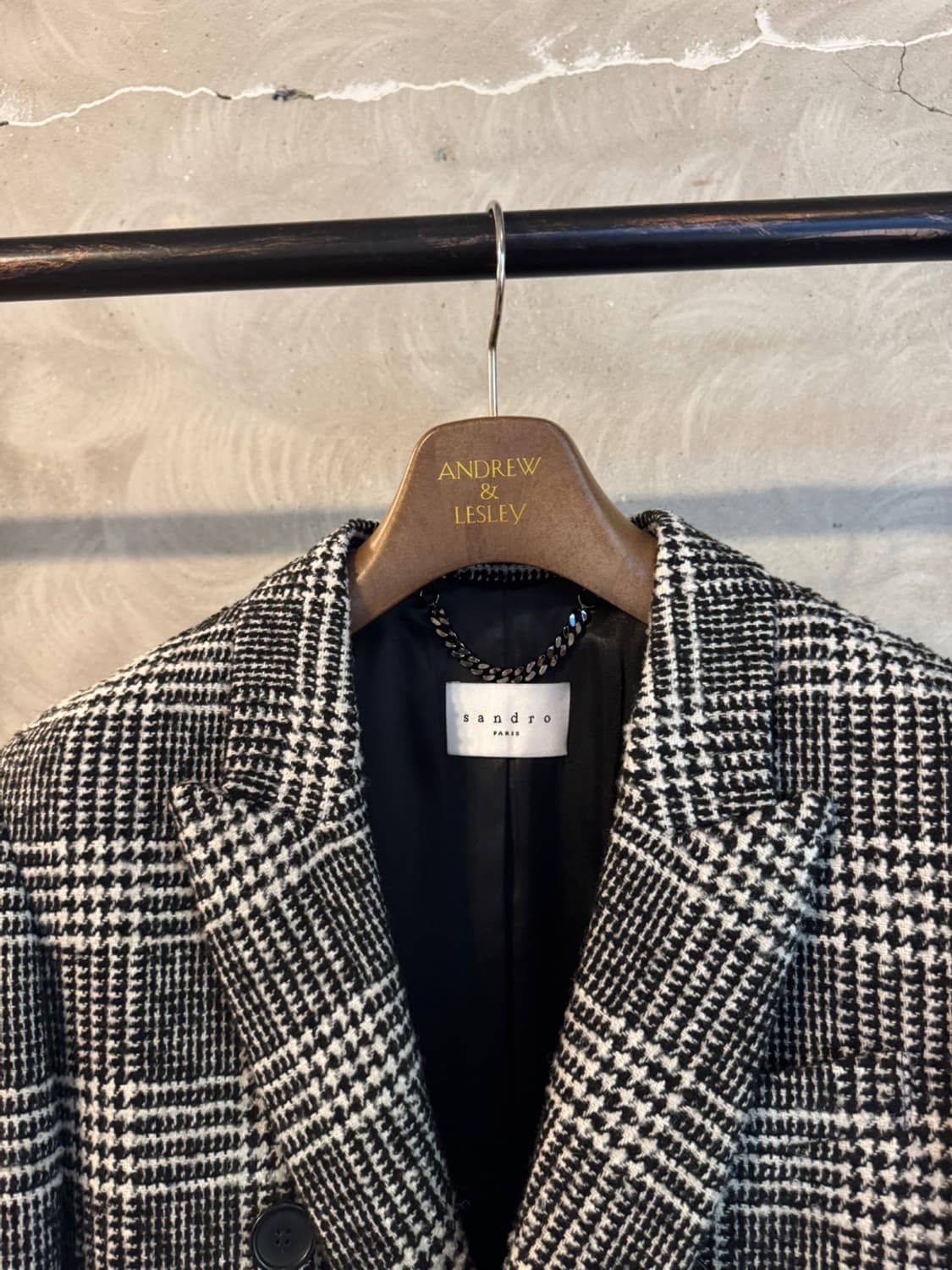 산드로 더블 브레스티드 코트 슬림100 상품이미지3