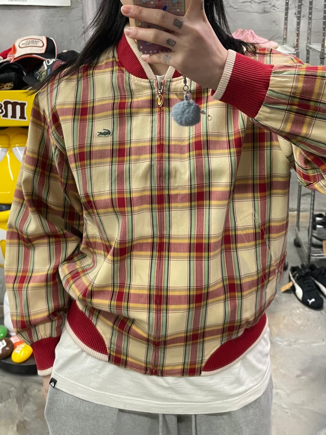 라코스테 체크 블루종 자켓 상품이미지9