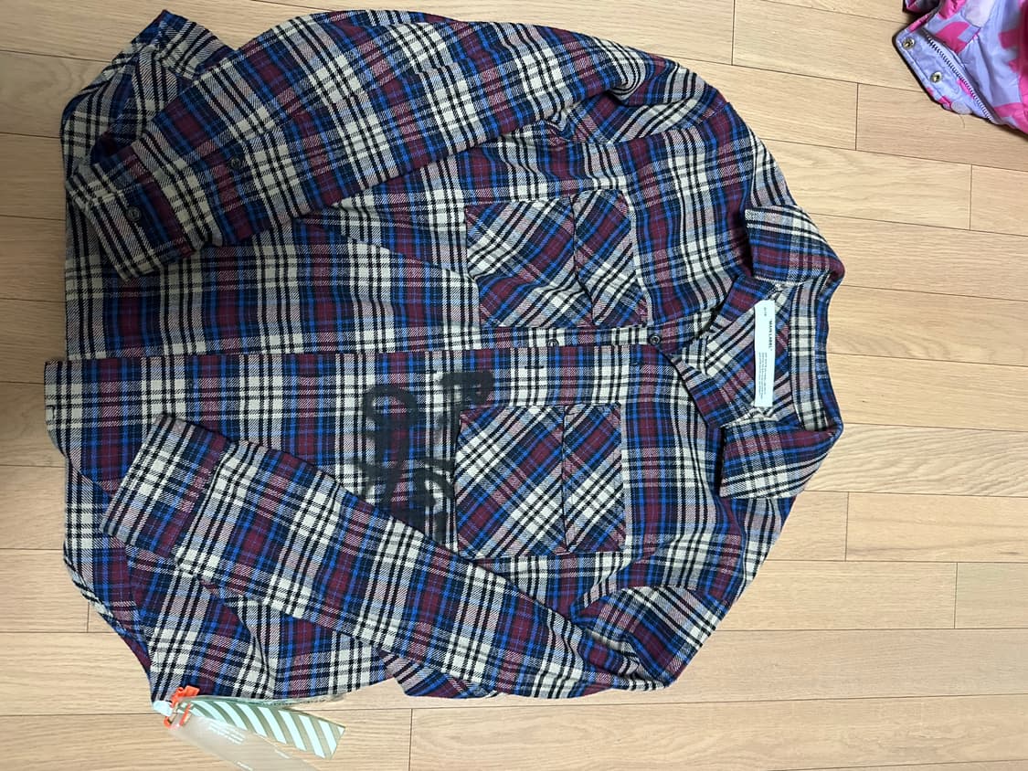 (새상품급)Off-White 플란넬 체크 셔츠XS (정품) 상품이미지3