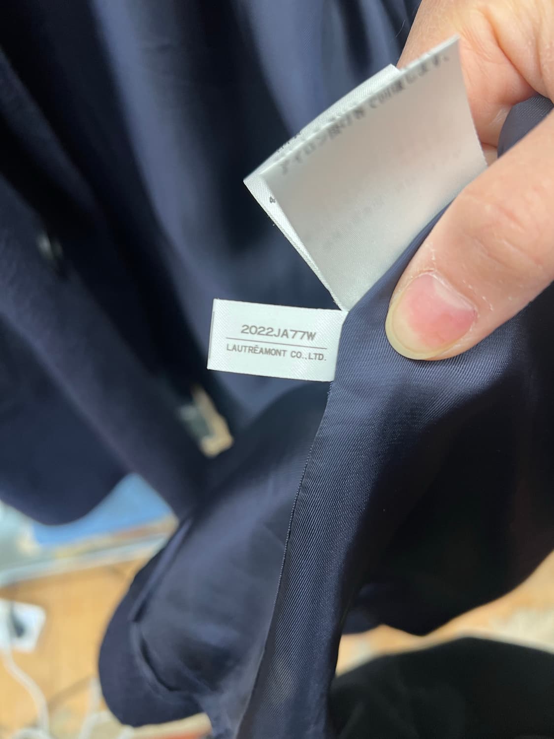 LautrÉamont Wool 100% Navy Oversized Coa 상품이미지6