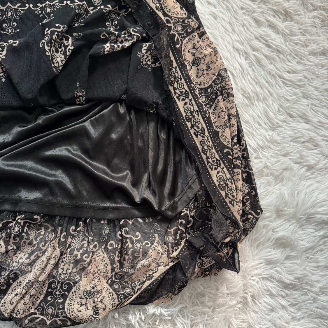 HUJIN 일본빈티지 에스닉 롱치마 노드 여성치마 하이틴 스커트 M 상품이미지4