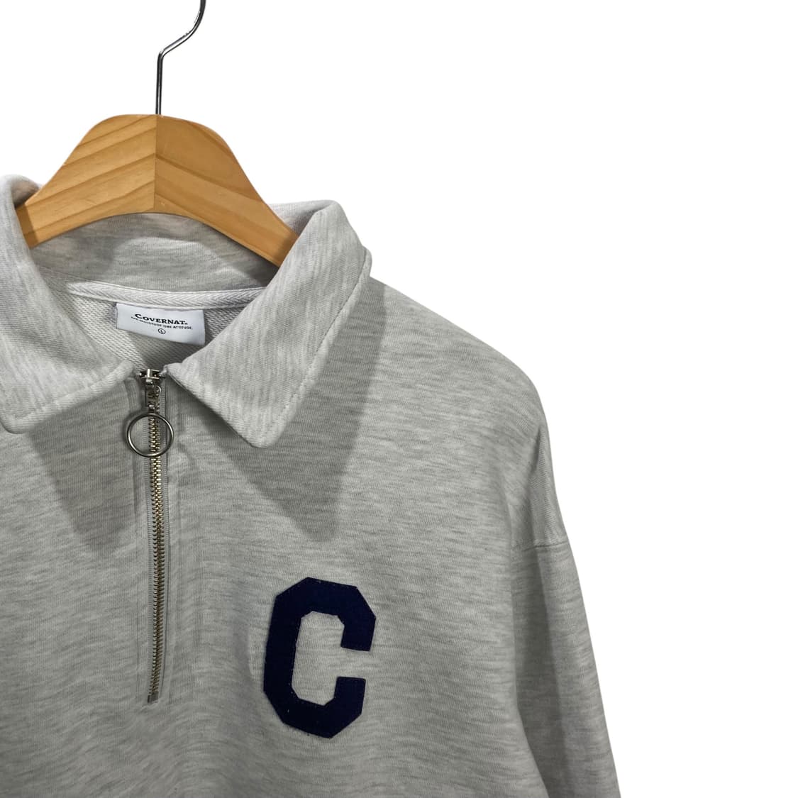 커버낫 백멜란지 반집업 맨투맨 상품이미지3