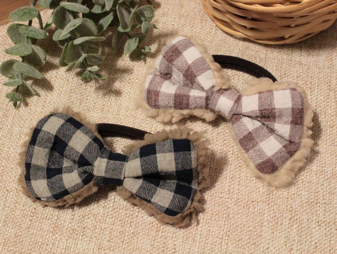 핸드메이드 미니 리본 머리끈 2개세트 상품이미지9