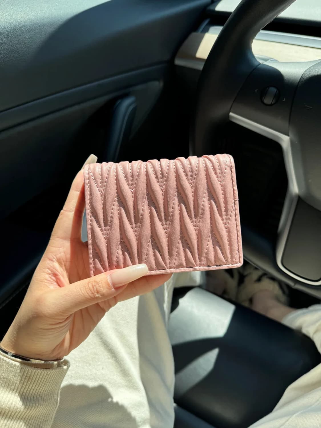 MIUMIU 마텔라세 핸드백 스몰 누드 핑크 상품이미지2