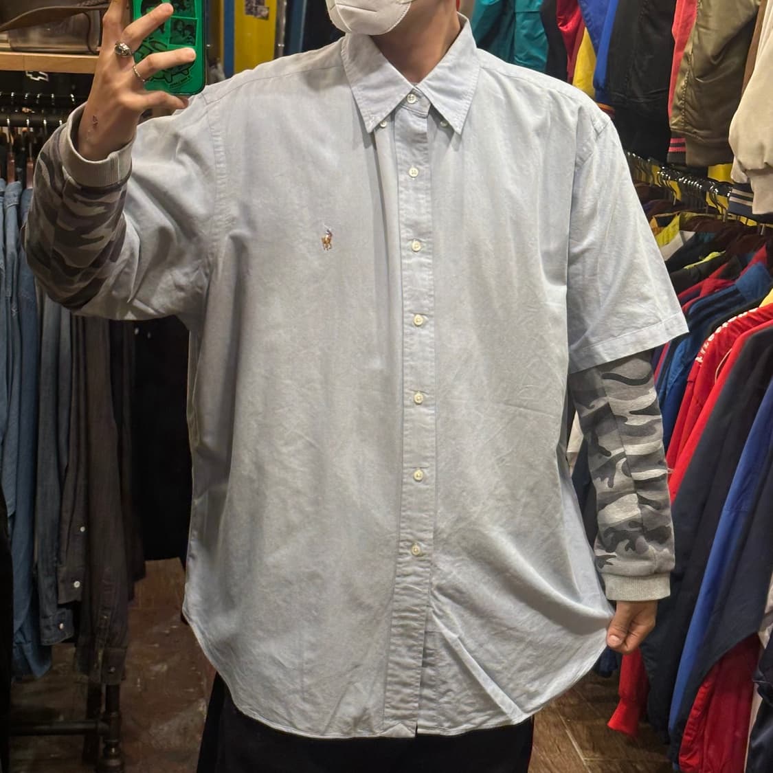 [HI] 폴로 랄프로렌 반팔셔츠 스카이블루 상품이미지2