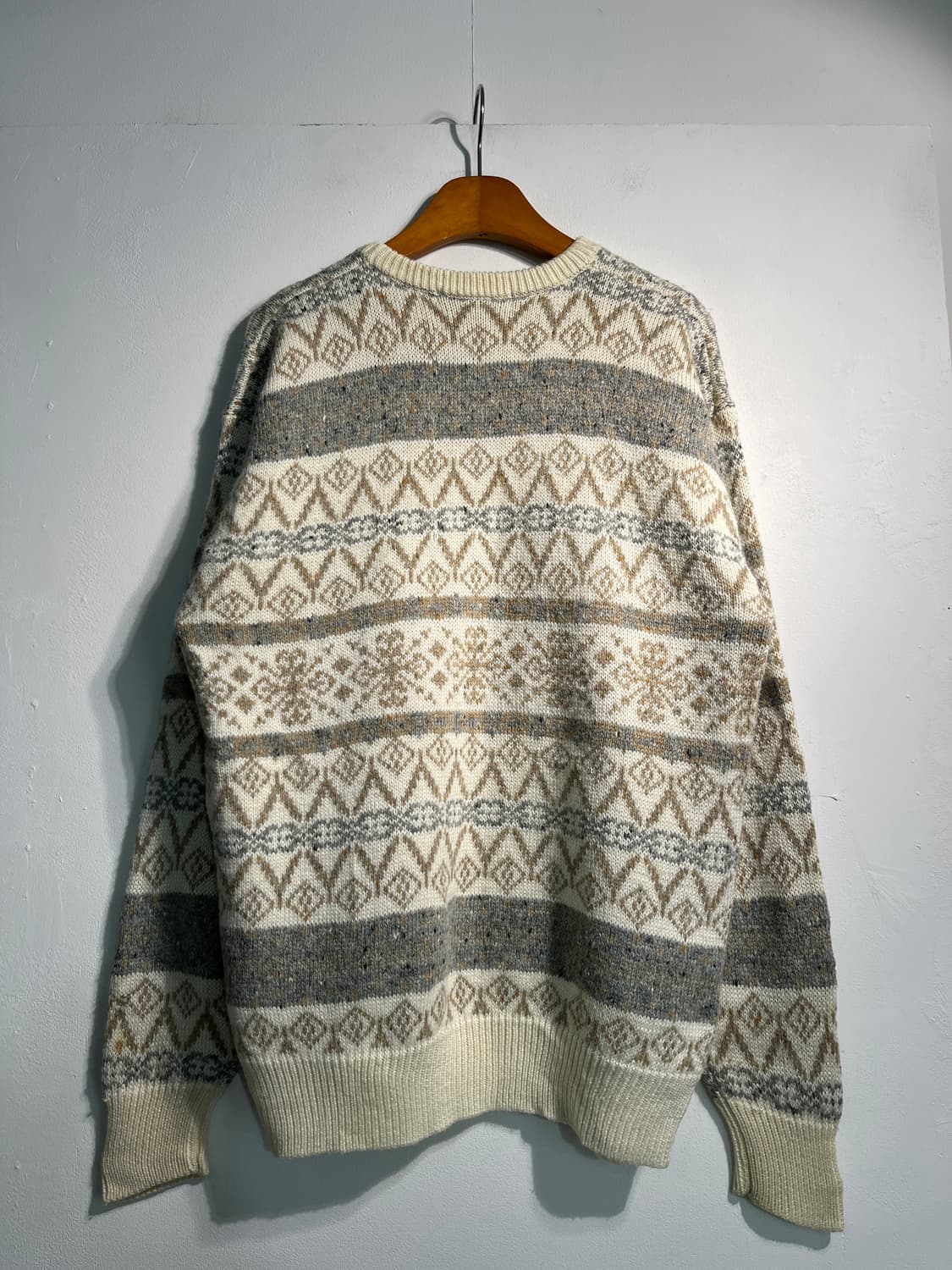 Wool 48% 보카시 울 혼방 노르딕 니트 상품이미지9