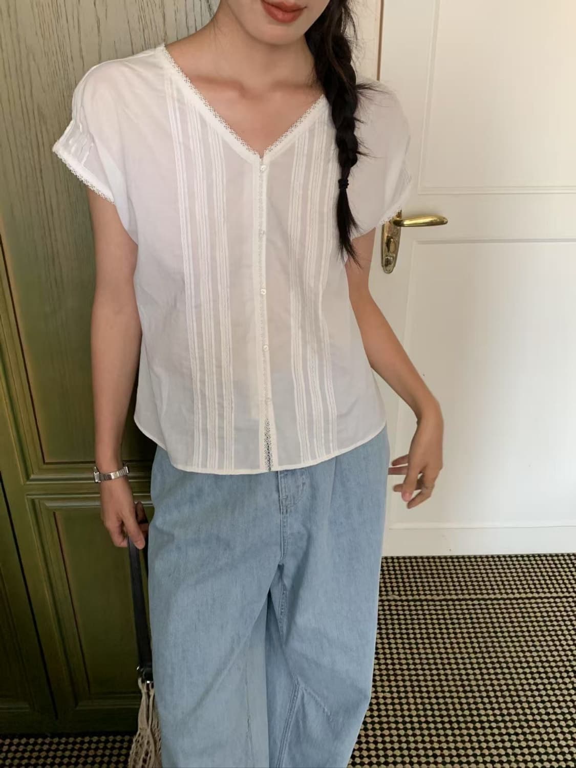 양V 블라우스 상품이미지1