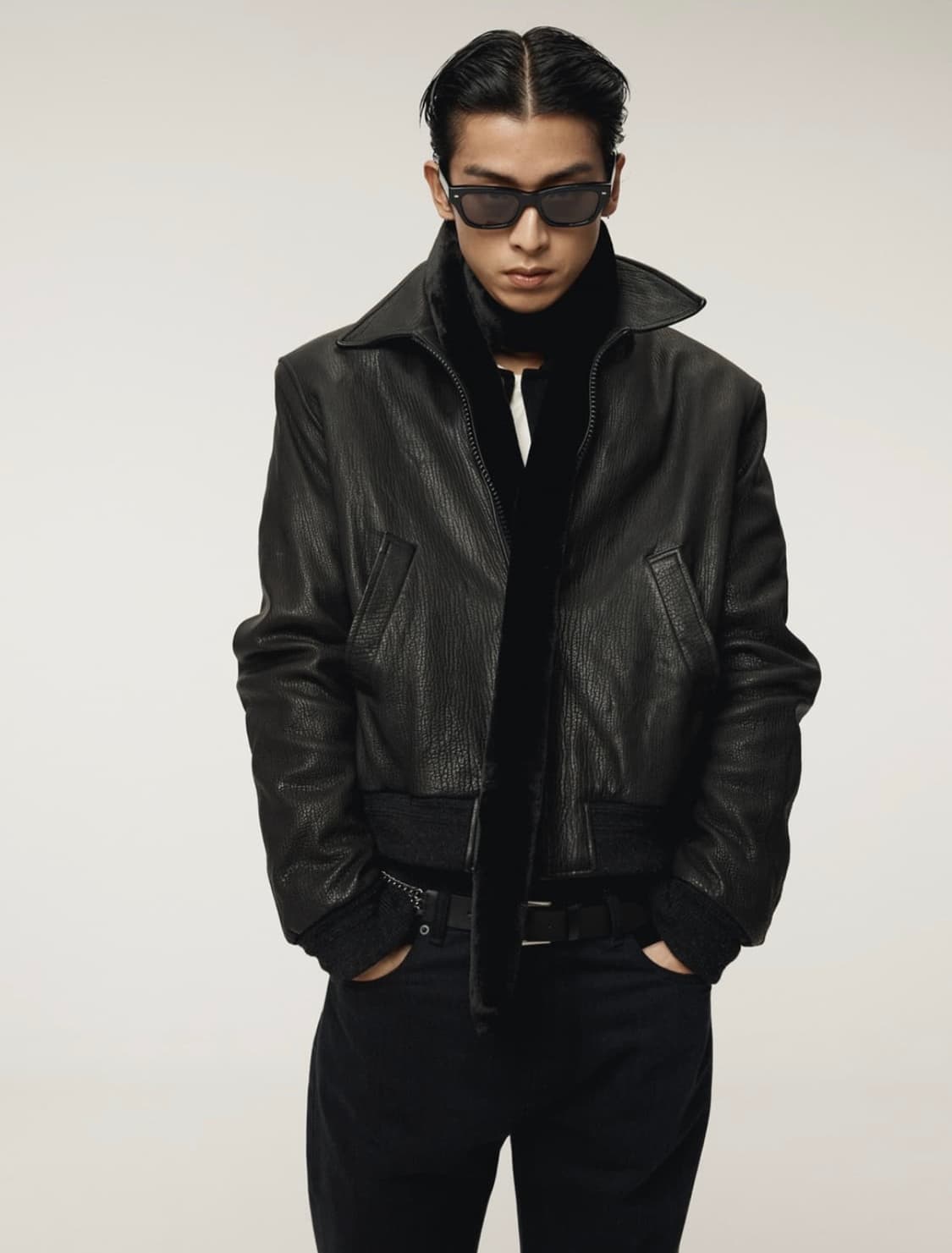 렉토 벤 크링클 레더 자켓 S 판매 상품이미지2