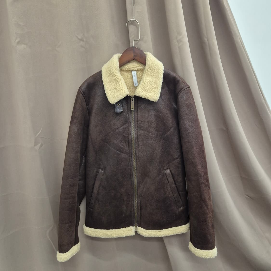 자라 맨 양털 무스탕 자켓 상품이미지1