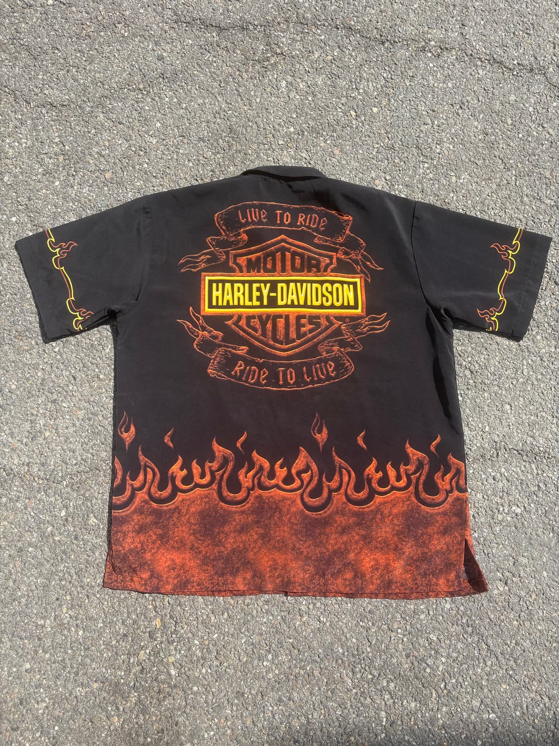 할리 데이비슨 플레임 반팔 셔츠 상품이미지3