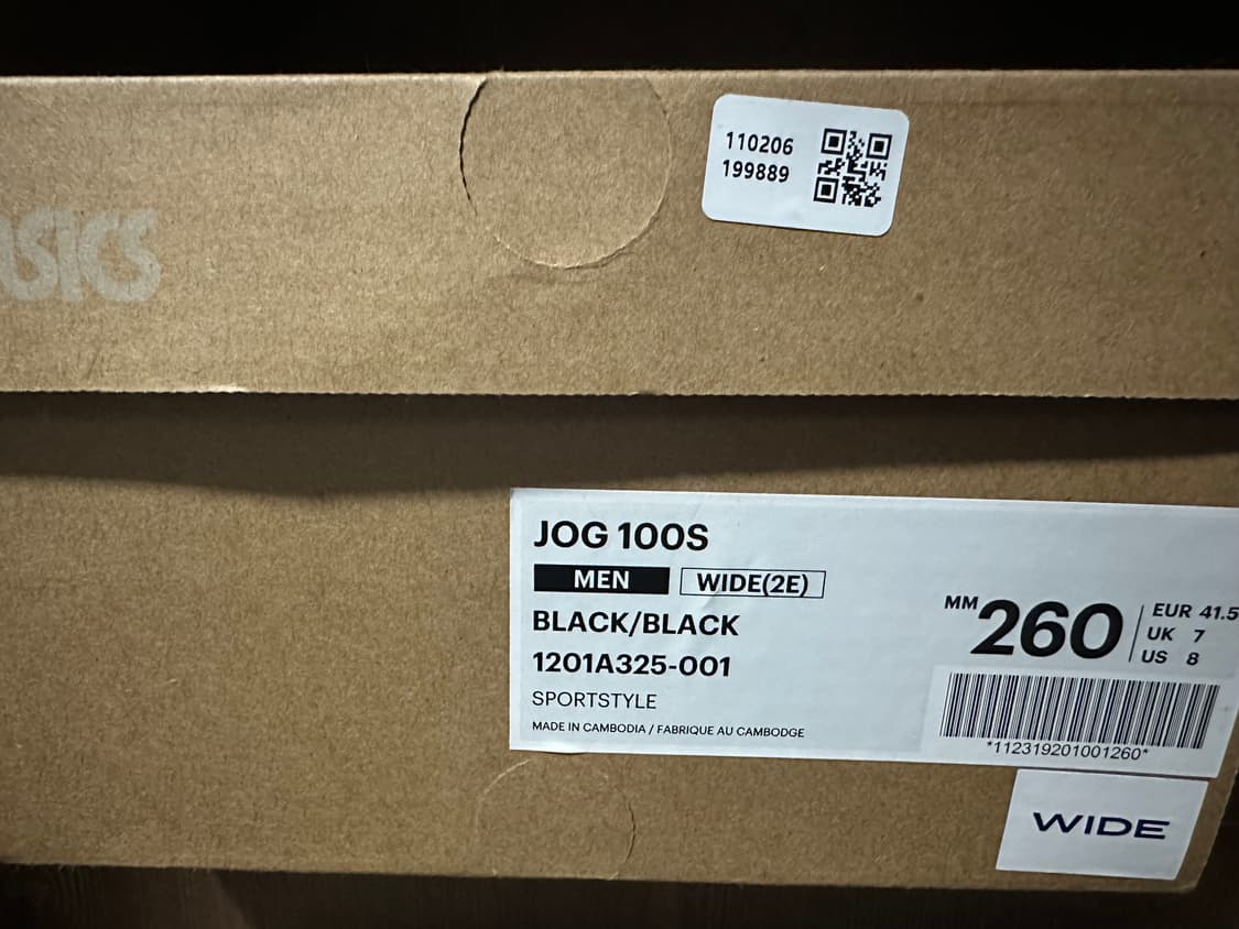 아식스 조그100 S 블랙 2e 와이드 260size 상품이미지3