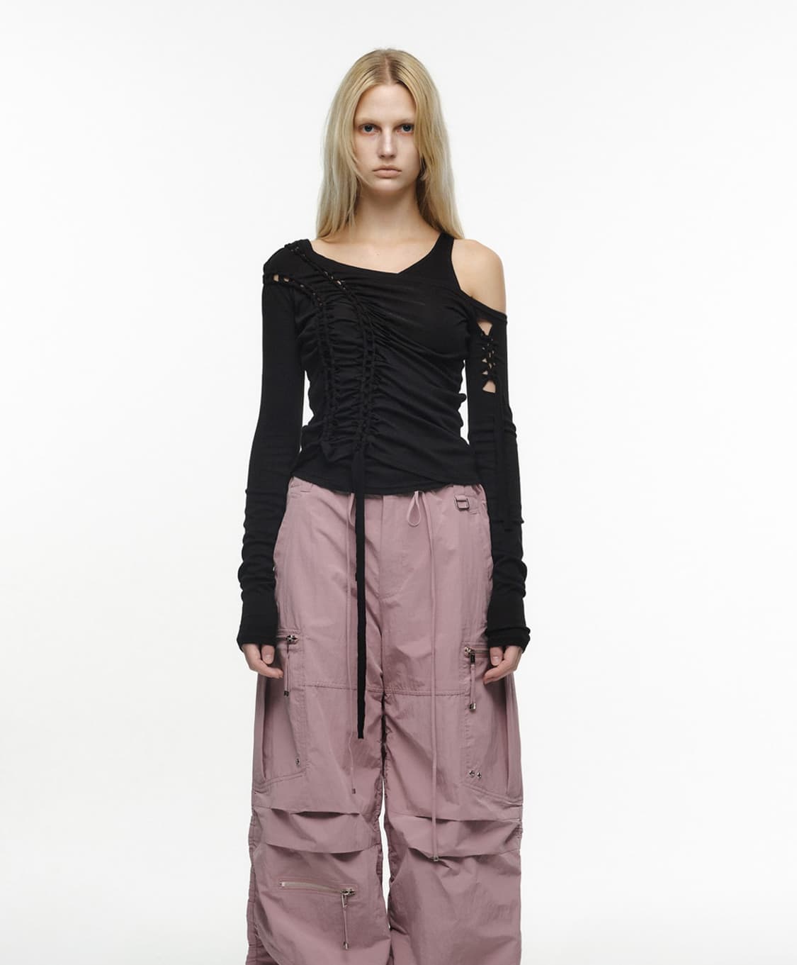 나체 투피스 롱슬리브 2-PIECE BRAID LONG SLEEVE 상품이미지2