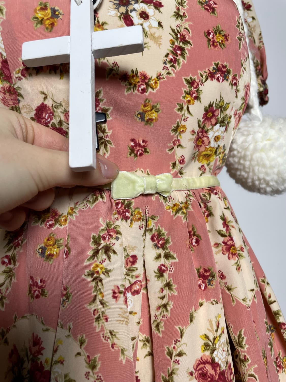 LIZ LISA 리즈리사 플라워 패턴 레이스 카라 리본 원피스 상품이미지5