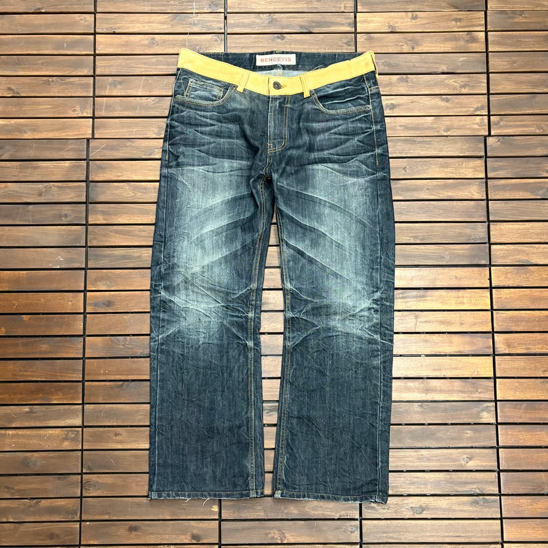 (34) 벤 데이비스 페이딩 흑청 데님 팬츠 상품이미지1