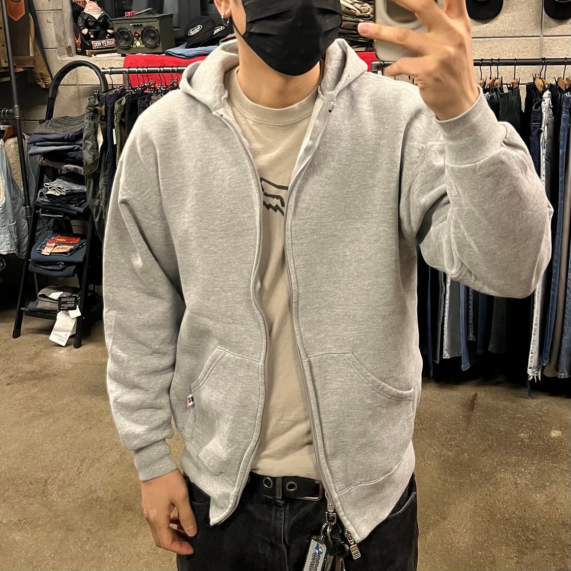 90s 러셀 블랭크 후드 집업 (105) 상품이미지5