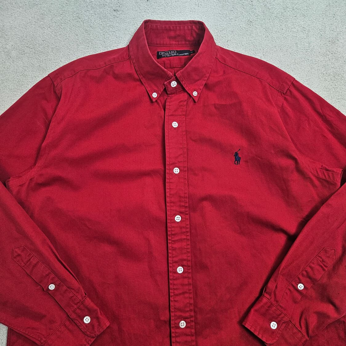 폴로 랄프 로렌 솔리드 셔츠 95 레드 상품이미지3