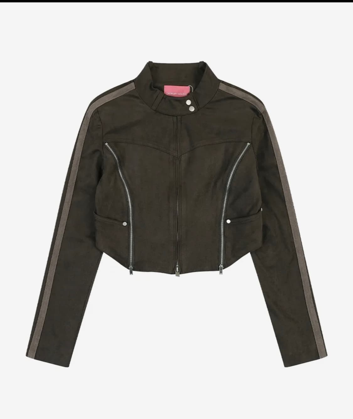 오디너리 홀리데이 스웨이드 크롭 자켓 상품이미지2