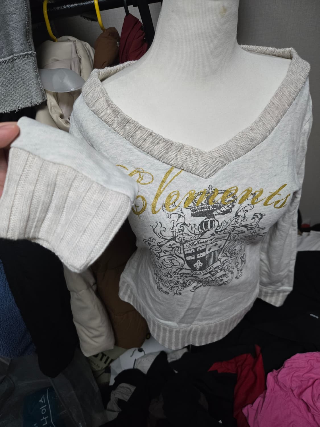 빈티지 y2k 맨투맨 뒷면 프린팅 상품이미지1