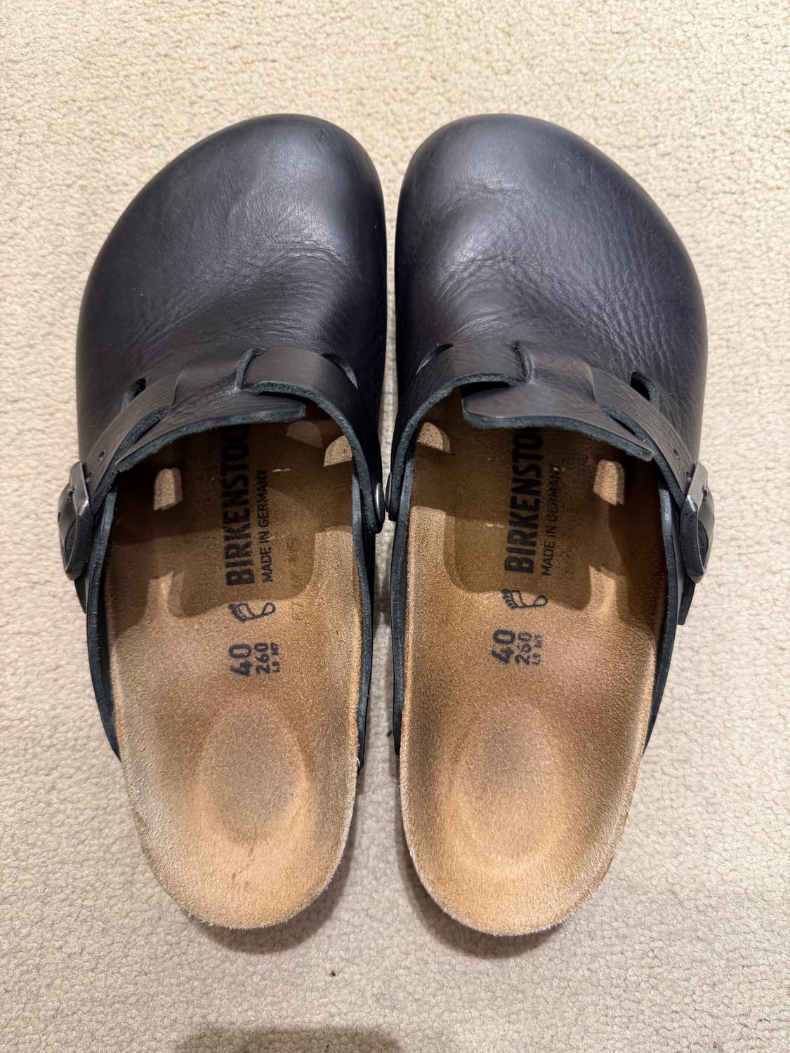 버켄스탁 보스턴 레더 블랙 레귤러 260(40) 상품이미지3